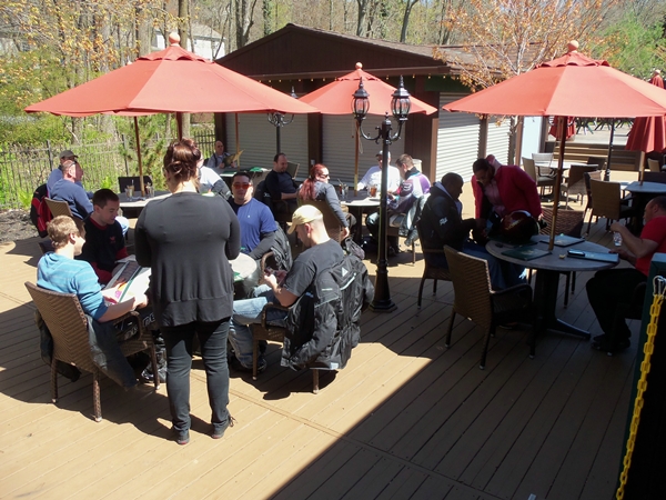 folks eating lunch at Mt. Gretna Hideaway Cafe